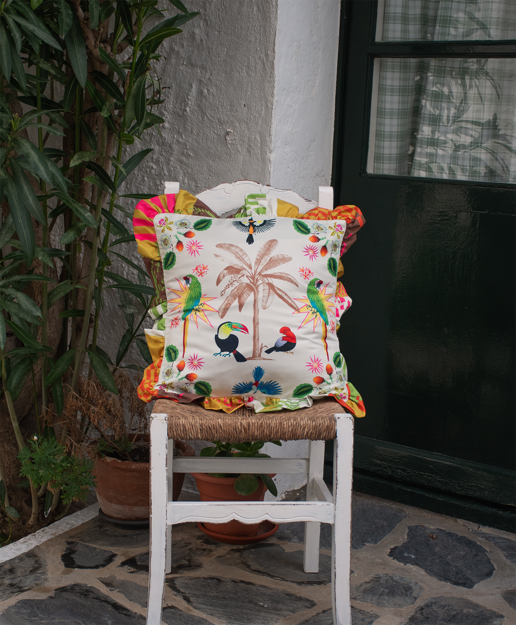 Yellow Petals Cushion Cover