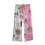 Pantalón Onírica blanco y rosa