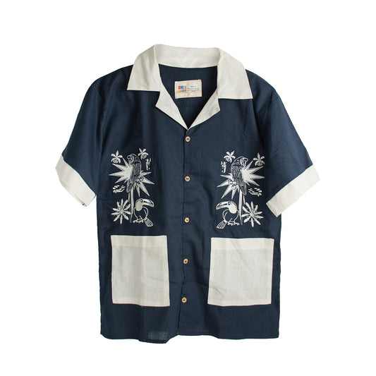 Camisa Guacamaya azul