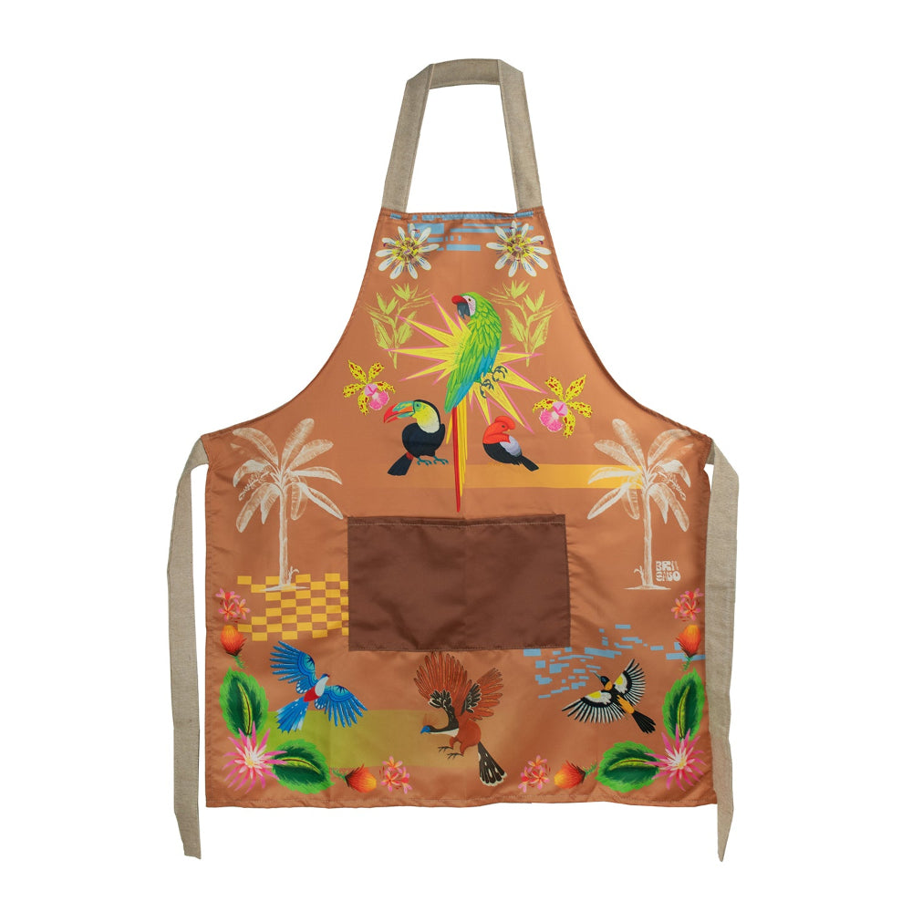 Brown Birds Kitchen Apron