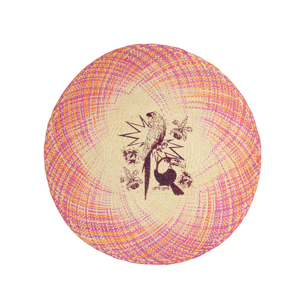 Birds Palm Placemats Pink