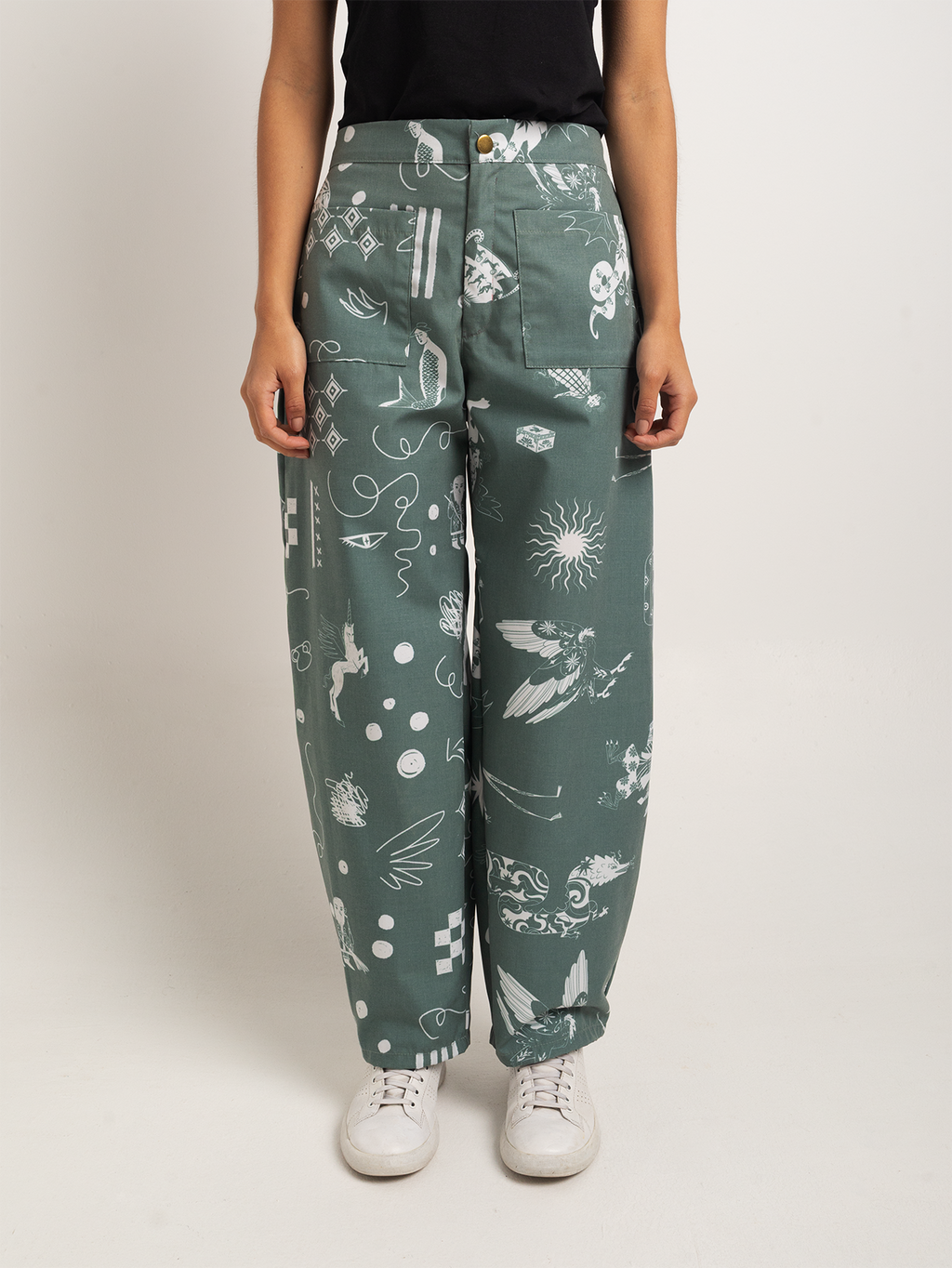 Pantalón bestias eucalipto