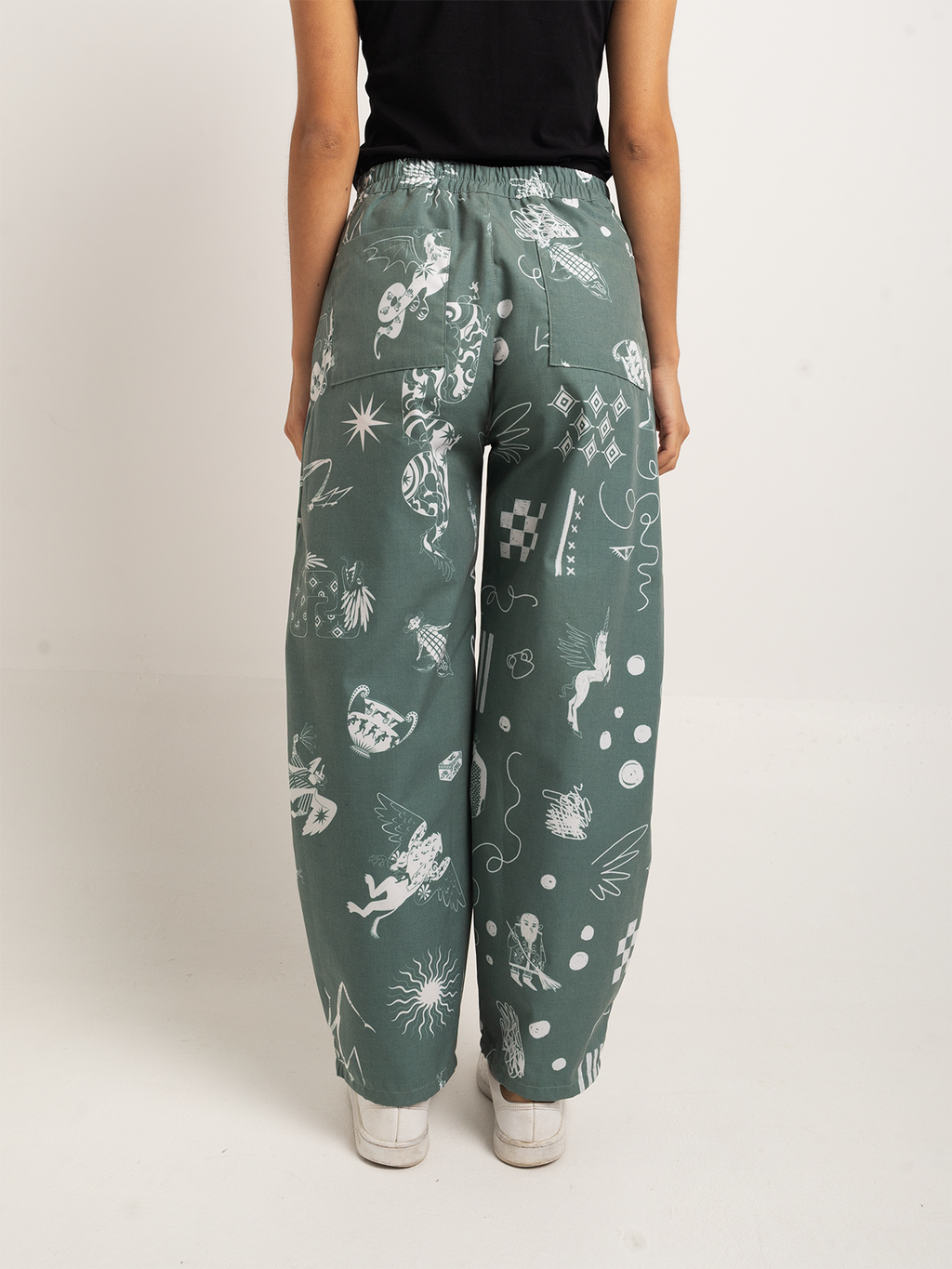 Pantalón bestias eucalipto