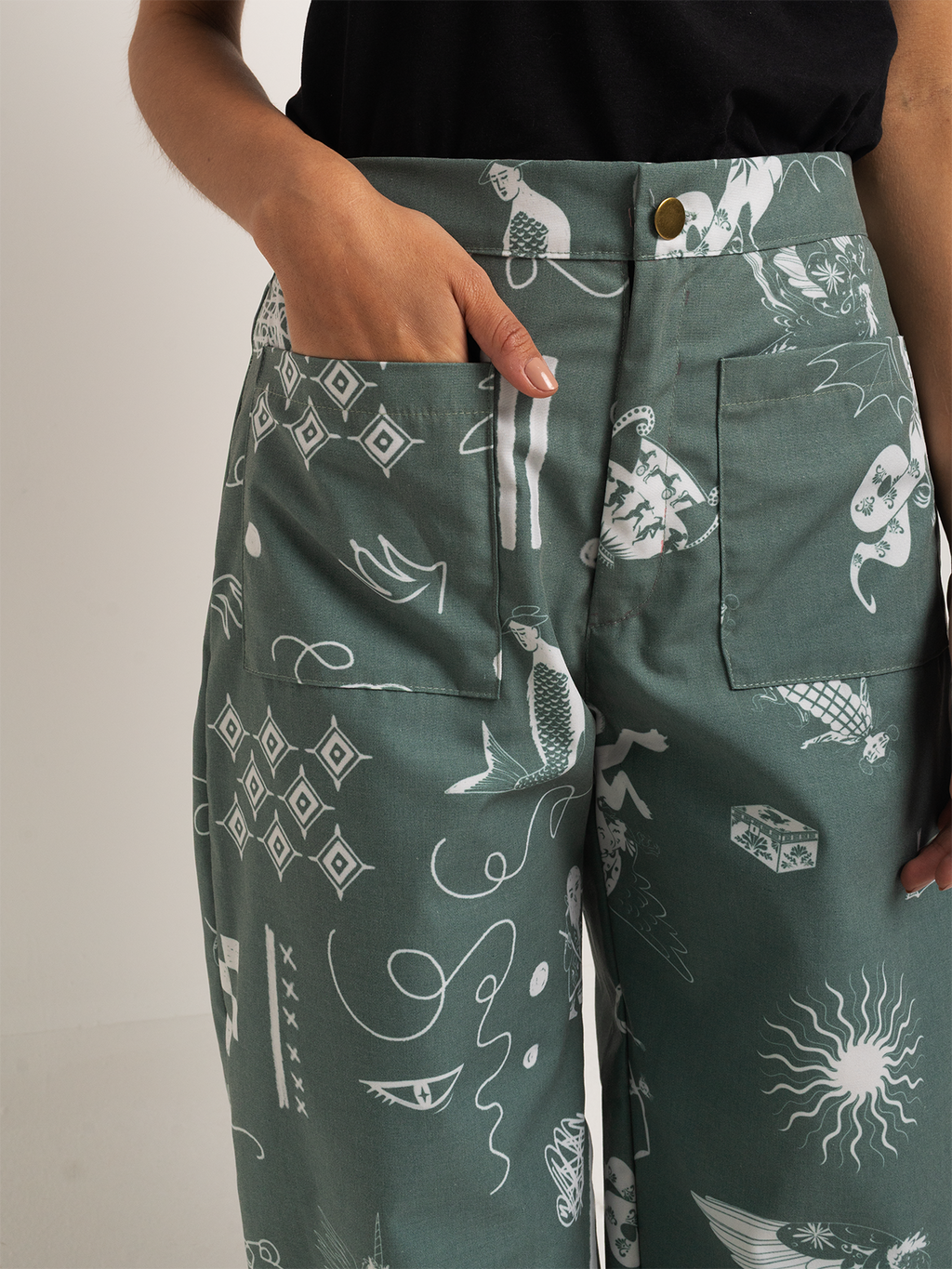 Pantalón bestias eucalipto