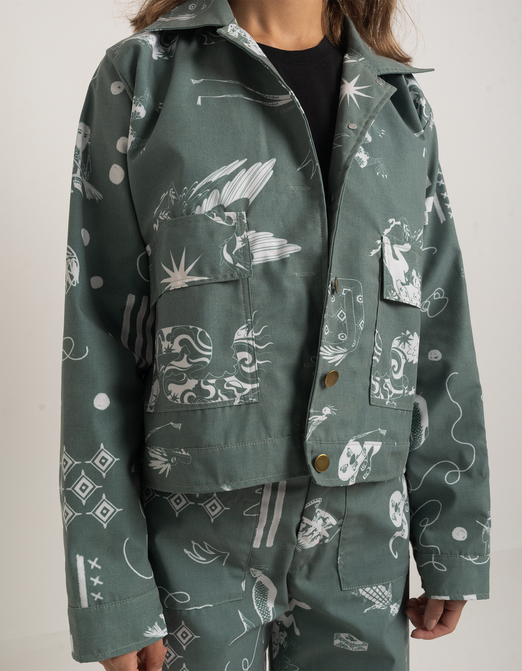 Chaqueta bestias eucalipto mujer