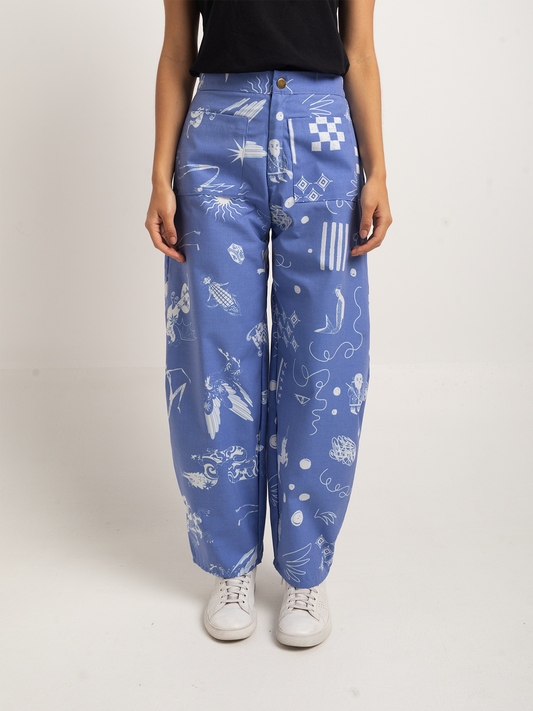 Pantalón bestias azulejo