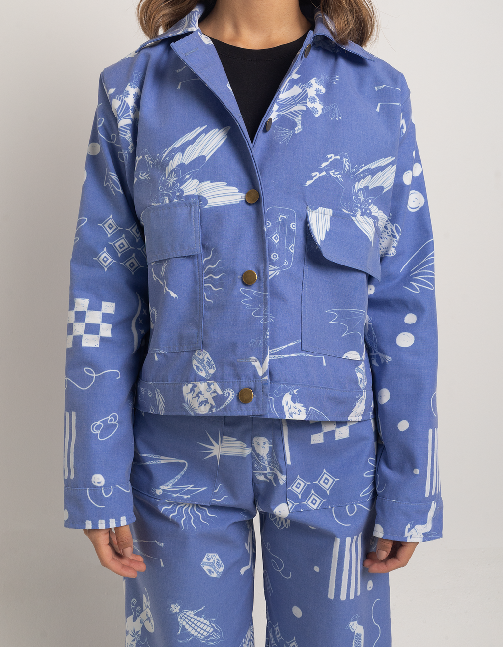 Chaqueta bestias azuleja mujer
