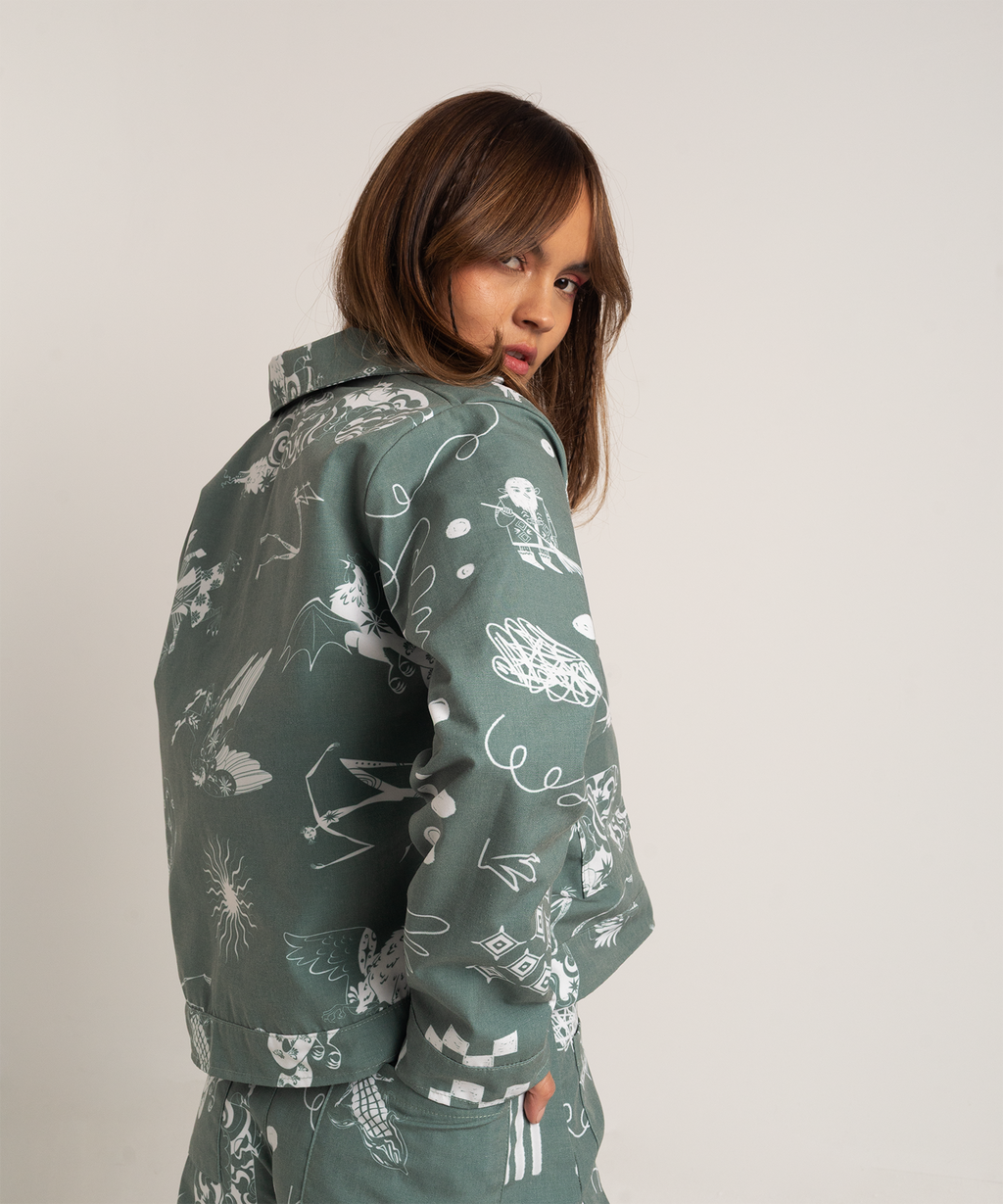 Chaqueta bestias eucalipto mujer