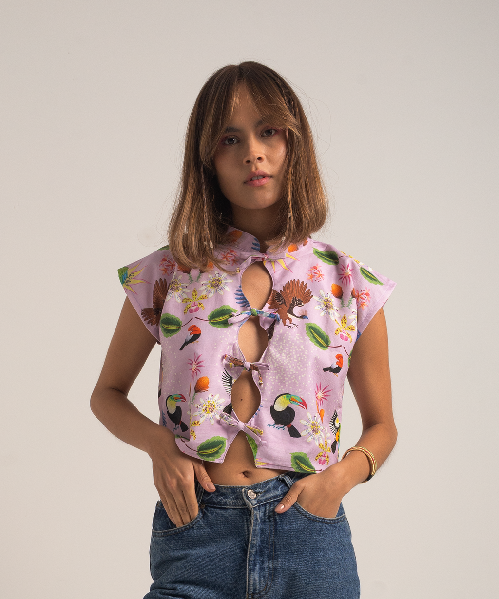 Blusa Sakura lila