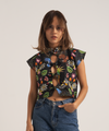 Blusa Sakura negra