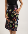 Falda orquídea negra
