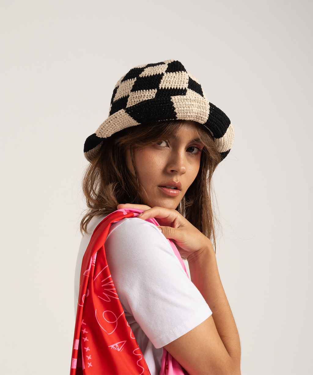 Checkered Bucket Hat