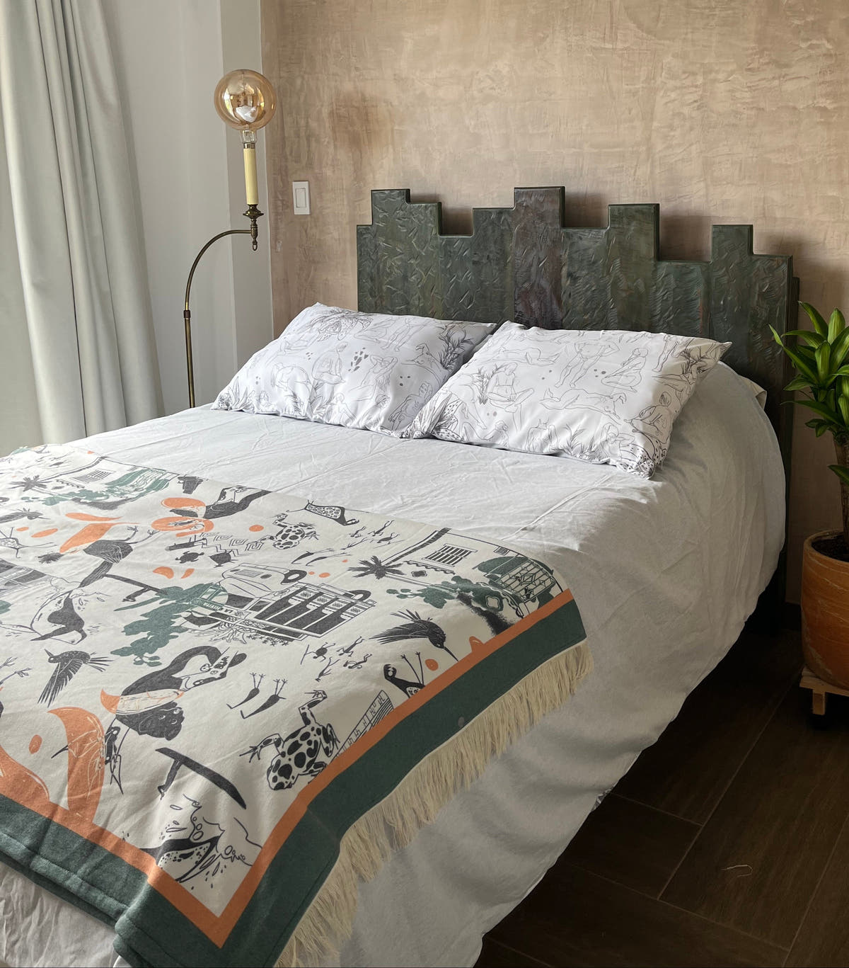 Grey Nude Duvet Cover