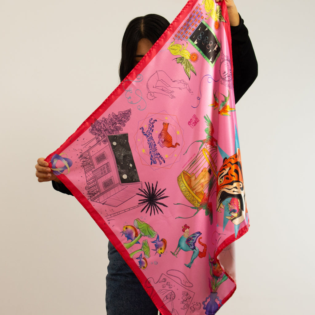 Pañuelo Onírica rosa