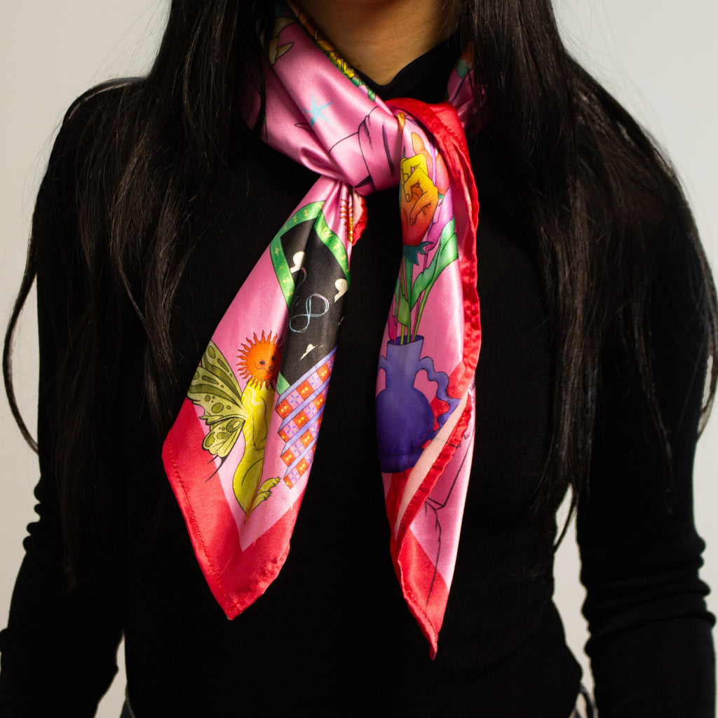 Pañuelo Onírica rosa