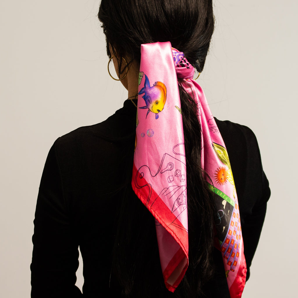 Pañuelo Onírica rosa