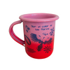 Taza peltre Pétalos rosa
