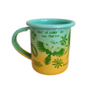 Taza peltre Pétalos verde