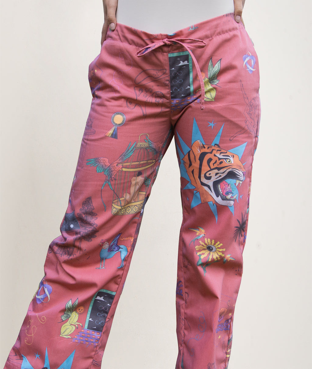 Pantalón Onírica burdeos