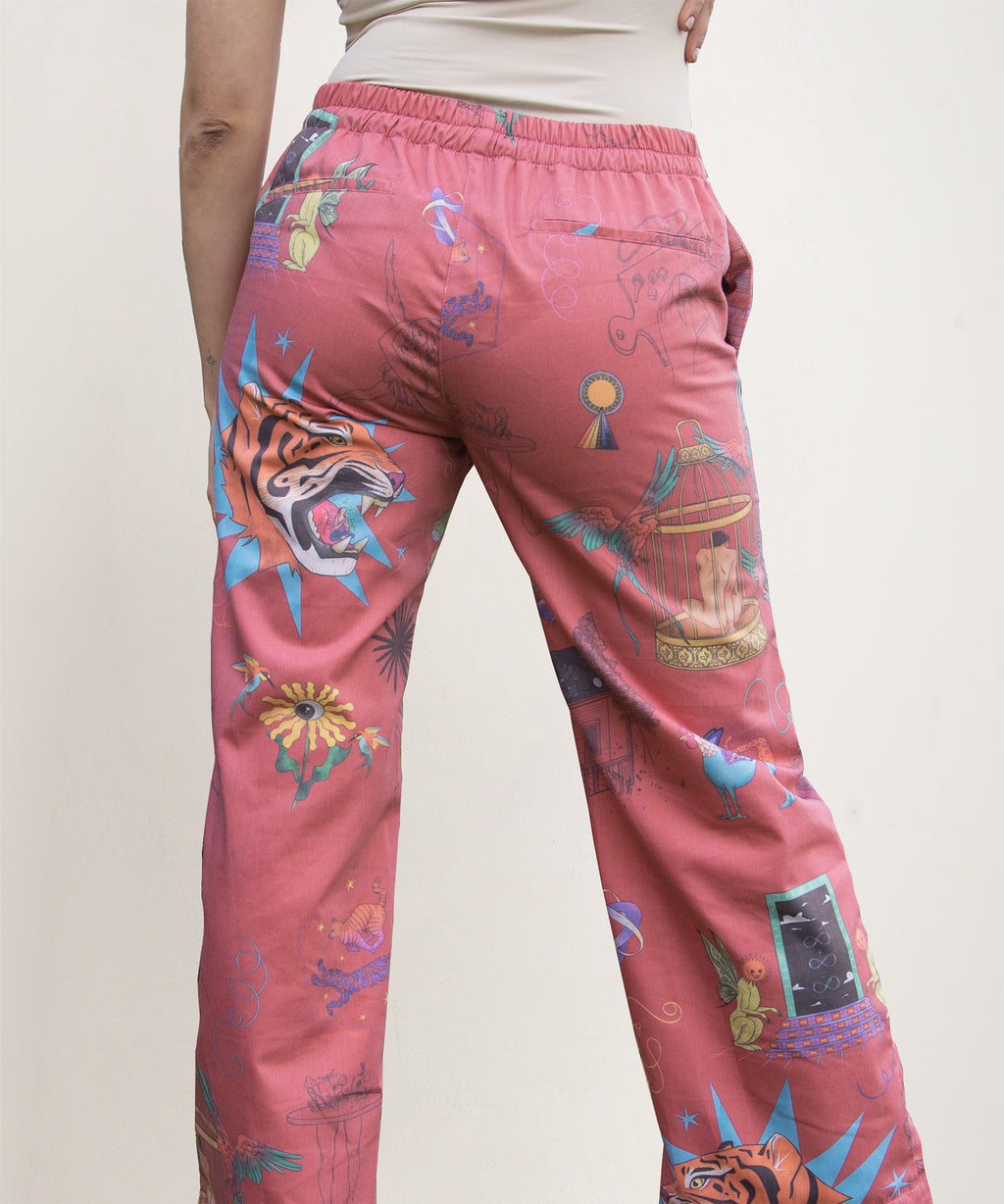 Pantalón Onírica burdeos